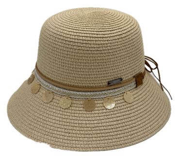 Strohhut - Cloche Style Glitzer - Hut -